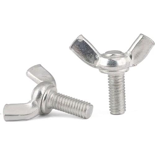 10pcs M4 M5 M6 Butterfly Wing Bolt Galvanized Wing Screws Carbon Steel Fastener DIN315