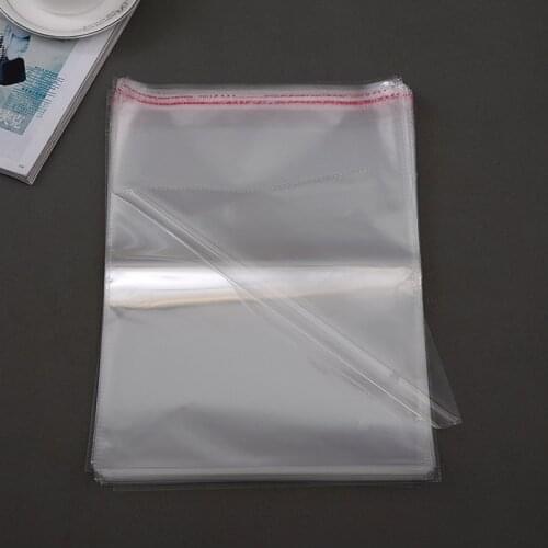 100PCS Transparent Clear Self Adhesive Seal Plastic Packaging Bag Resealable Cellophane OPP Poly Bags Gift Bags 8cm*12cm