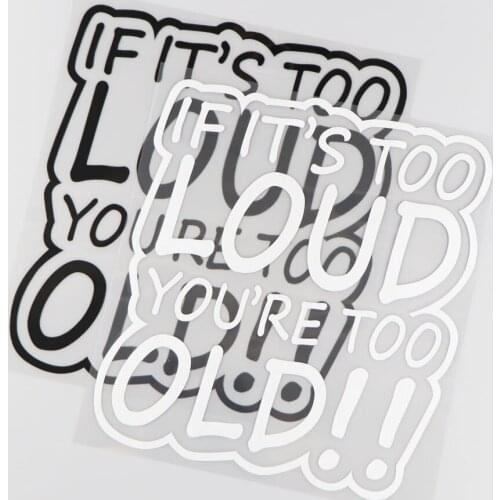 17.4CM*19.3CM If Its Too Loud You're Too Old Funny Vinyl Decal Car Sticker Jdm Normally Aspirated