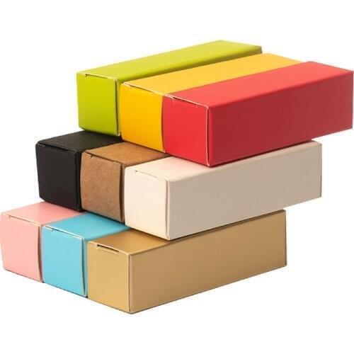 20Pcs Kraft Paper Boxes Colorful Small Gifts Lipsticks Packing Box For Wedding Party Wrapping Decoration Lip Balm Package Boxes