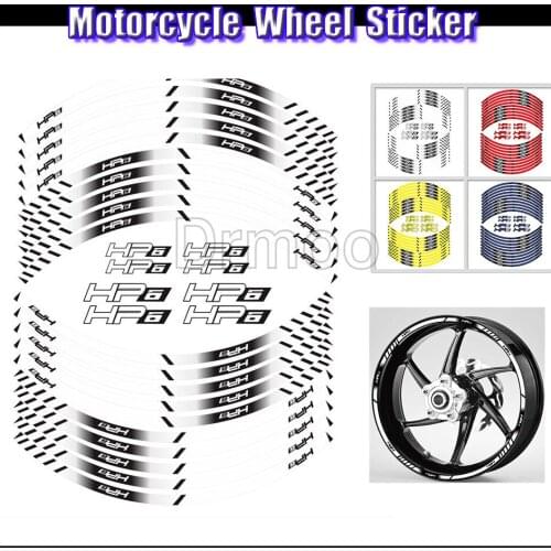 Motorcycle Accessories Auto Wheel Sticker Reflective Rim Stripe Tape Motorbike Decals Styling Stickers For BMW HP6