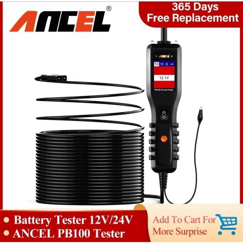 ANCEL PB100 Power Probe Automotive Car Battery Tester 12V/24V Electric Circuit Electrical System Battery Scanner Circuit Tester