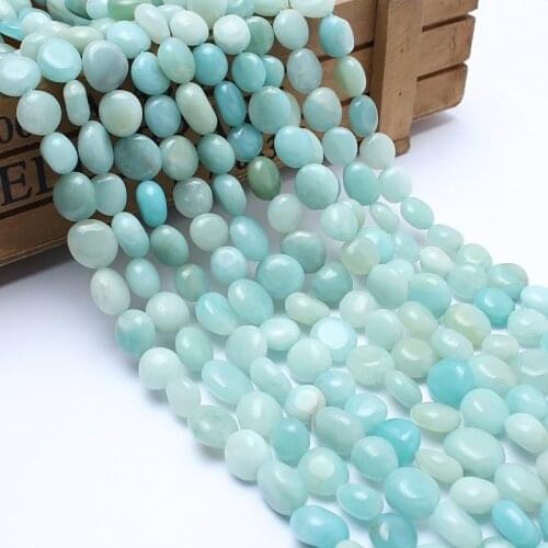 8-10mm Natural Stone Beads Irregular Amazonite Stone Loose Beads For Jewelry Making Bracelet Necklace 15'' Strands