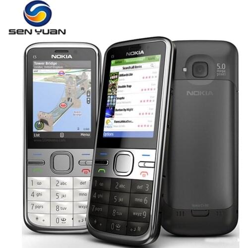 C5 Original Nokia C5-00 Cellphone 3MP/5MP Camera 3G GPS Bluetooth FM Cheap C5-00 Mobile Phone