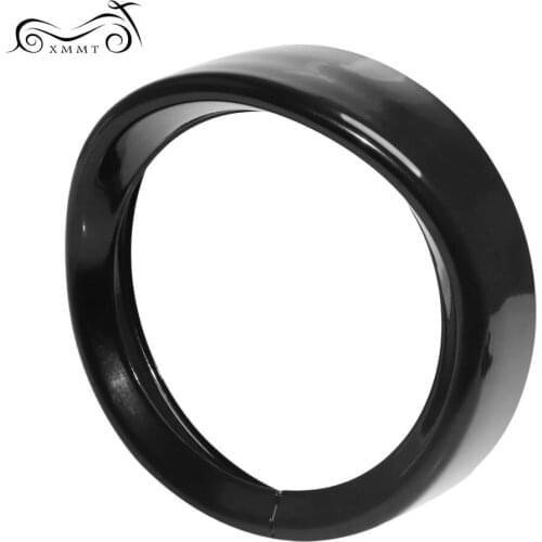 Black Motorcycle Accessories 7" Headlight Trim Ring Visor For Harley FLH FLHS FLHT Road King 60-13