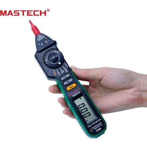 Mastech MS8212A Pen Type Digital Multimeter for AC/DC Voltage Current Measurement with NCV, Diode, Ohm, Continuity Buzzer Test