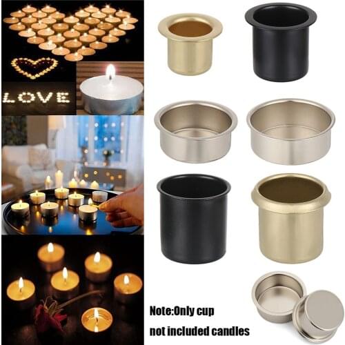 DIY Home Decoration Valentines Day Party Supplies Metal Candle Cups Tapered Wax Making Candle Craft