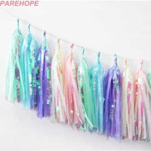 Unicorn Party Paper Garland Bride To Be Baby Shower Birthday Table Decoration Flamingo Hen Bride Party Slingers Wedding Supplies