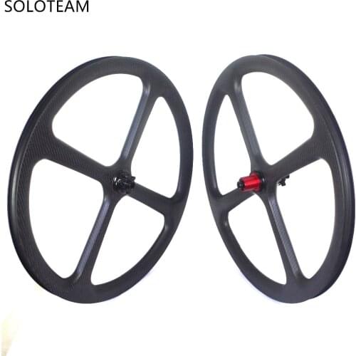 Custom logo 4 spoke 650B mtb carbon fiber wheelset 40 mm depth through axle front 100*15mm rear 142*12mm carbon fiber mtb wheels