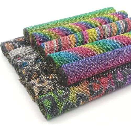 Crystal Rhinestone Patches DIY Iron on Patches Applique Badge For Heat Transfer Clothing Shoe Bag MulticolorDiamond Sticker