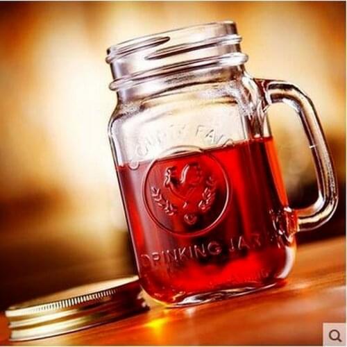 Square Glass Juice Cup Mexican Beverage Cup 470ml Retro Bottle Cock Bottle Lead-Free glass Wine Cocktail Cock Coffee Tea Mug