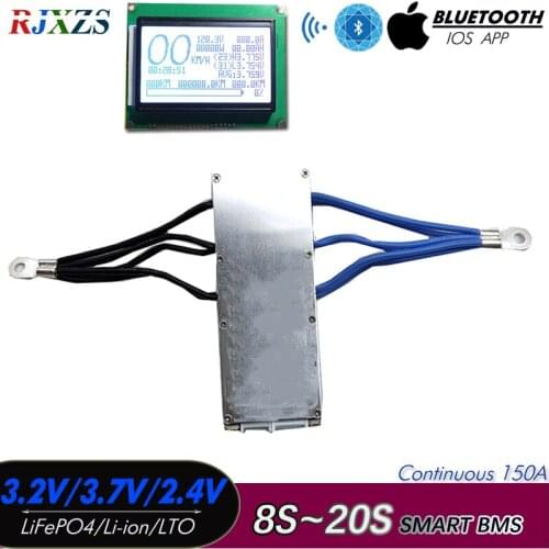 8S to 20S 160A Peak 400A New DIY LiFePO4 Lithium Ion LTO Smart Ant BMS With Android Bluetooth A-compatible PP Software