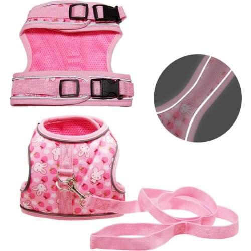 Lovely Dog Breast Strap Cat Pulling Rope Pet Vest Traction Rope Small Dog Pet Harness Supplies