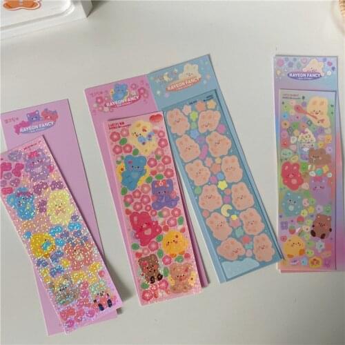 Cute Rabbit Stickers Girl DIY Scrapbooking Phone Stickers Diary Album Decoration Stick Label Kawaii Stationery