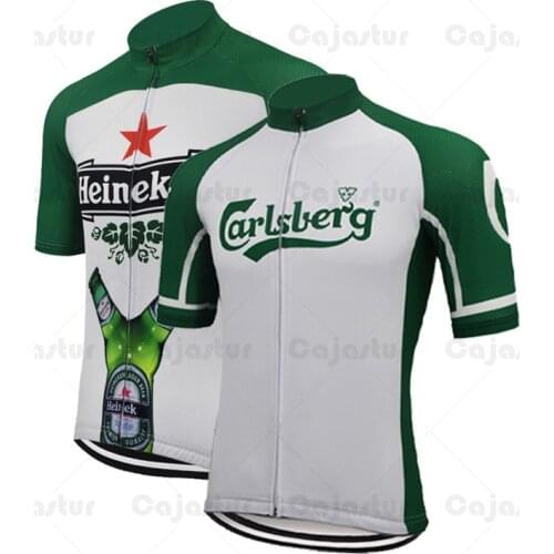 Men Beer Green Cycling Jersey Short Sleeve Summer Ropa Ciclismo Bike Wear Clothing Breathable MTB Maillot Ciclismo