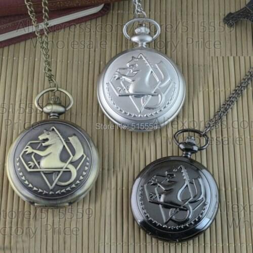 Alchemist Dull Pocket Watch Top Quality Men Women Watch Necklace Gift Watch DHL Free Shipping 50pcs/lot Wholesale