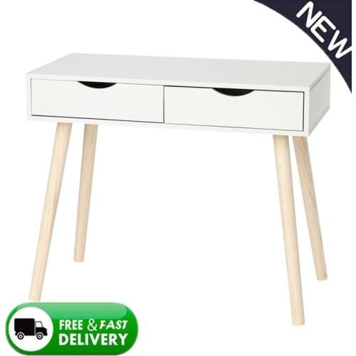 Fast shipping Desk Dressing Tables With 2 Drawers For Home Bedroom Office Bedroom Small Table Furniture 90*45*77cm HWC