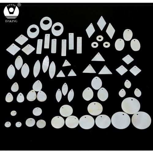 Wholesale Natural Freshwater Shell Stone Loose Beads Charm Pendant For Jewelry Making DIY Earring Bracelet Necklace