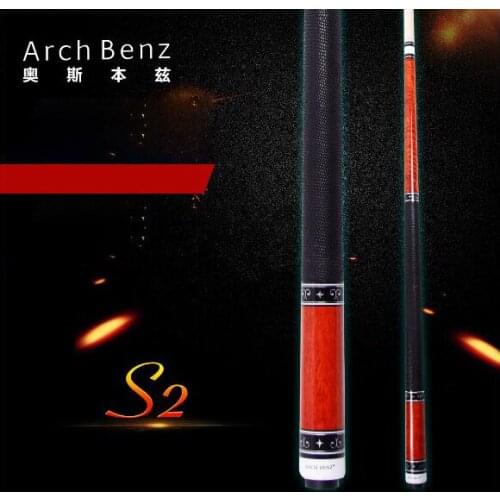 Original Arch Benz Billiard Pool Cue S2 13mm Tip 149cm Length North American Maple Shaft Professional Billiards with Gifts