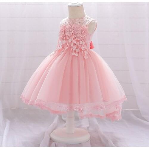 2021 Year-old Wash Dress Stitched Lace Sleeveless Princess Dress Girl Three-dimensional Decal Nail Beaded Tuxedo