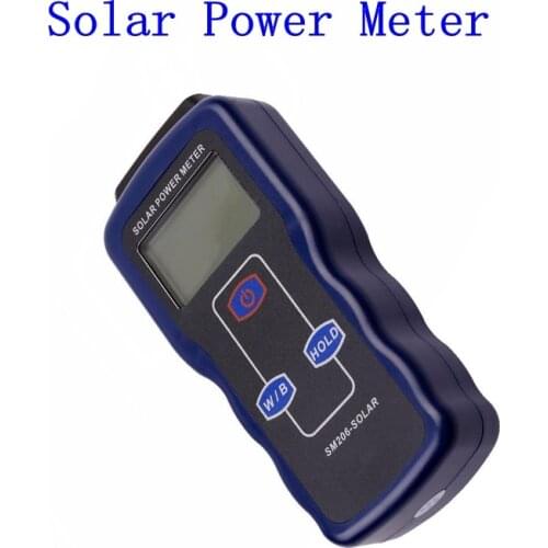 Portable Digital Solar Power Meter Precision Light Meter Data Hold Peak Hold For Solar Radiation Research Glass Light Intensity