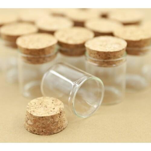 50 Pieces 12ml 30*35mm Small Glass Bottle Cork Test Tube Transparent Spice Bottles Container Glass Jars Mini Vial Bottle Stopper