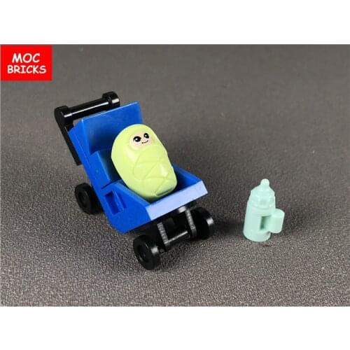 Set Sale MOC Bricks DIY Baby / Infant with Baby carriage set Bottle Educational building Blocks Bricks toys for children Gifts