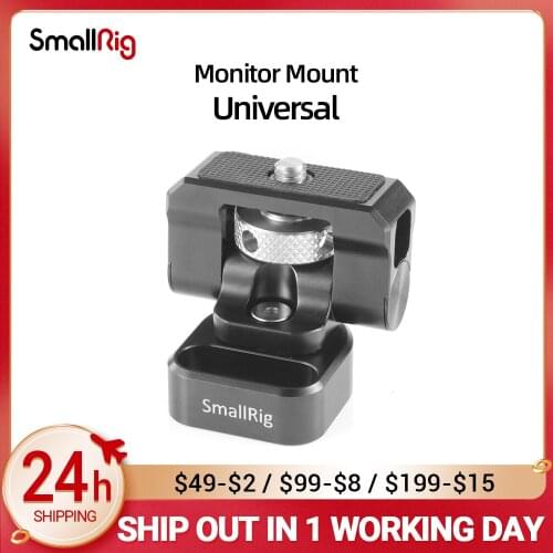 SmallRig Adjustable Monitor Adapter Mic Holder Can Swivel 360 degree and Tilt 150 degree Monitor Mount for Monitor BSE2294