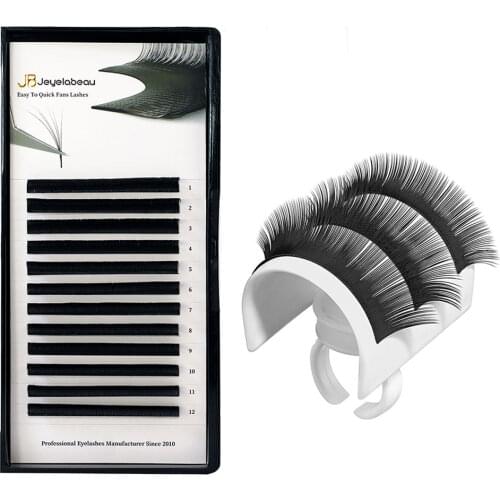 8-15mm Mix Easy Fan Lashes Extensions Bulk Matte Mink Individual Volume Mega False Eyelashes Auto Flowering Rapid Blooming