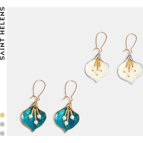 2020 New Flower Earrings Simple Fashion Rice Beads Earrings Pendant Generation Wholesale