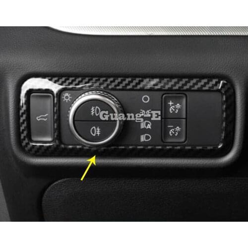Car Styling Body Front Light Headlight Switch Button Cover Trim Frame Parts Stick Panel For Ford Explorer U625 2019 2020 2021