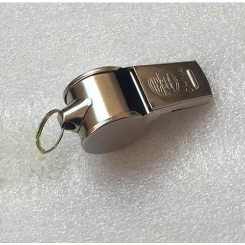 Factory whilesale iron Keychain whistle custom outdoor basketball sports referee whistle to help props new high-frequency scum