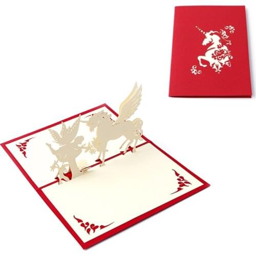 3D Stereoscopic Handmade Greeting Card Decoupage Children Festival Postcard Gift -Y102