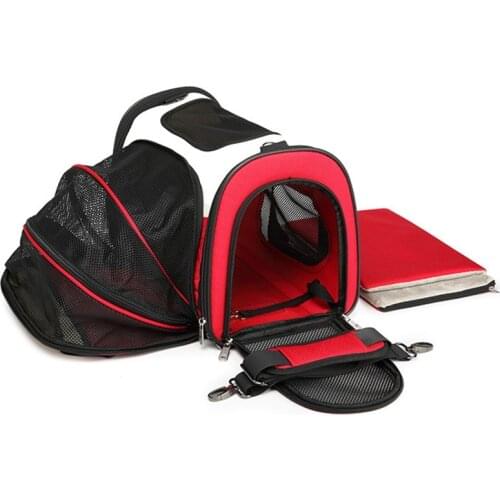 Outdoor Dog Carrier Bag Breathable Expandable Dog Bag Carrying Bag Foldable Outdoor Travel Puppy Cat Slings Tote Pet Carrier