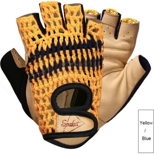 Spakct Cycling Gloves Half Finger Knitted Men Women Outdoor Sports Gloves Cycling Fishing Riding Racing Bicycle Bike Equipment