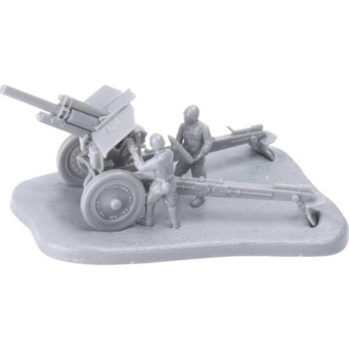 World War II M1938 Howitzer 1:72 Assembled Artillery Model 54 Type Towed Gun Military Toy Decoration