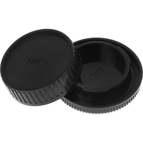 Rear Lens Body Cap Camera Cover Set Dust Screw Mount Protection Plastic Black Replacement for Minolta MD X700 DF-1 20CB
