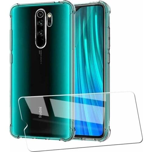 Vitre Verre tremp + Coque For xiaomi redmi Note 8 PRO 8T 7 MI 8 LITE 9 SE Anti-Choc