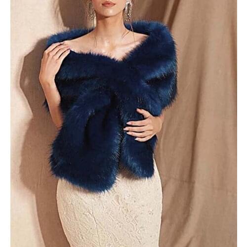 Fur Faux Winter Bolero Women Bridal Shawl Wedding Cape In Stock Bridal Cloaks Wedding Coat Jacket For Evening Party