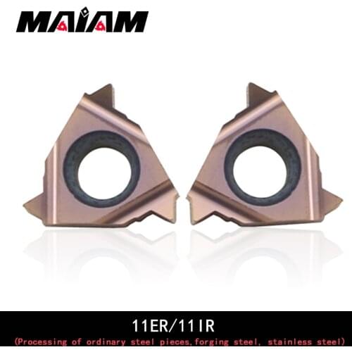 10pcs Thread inserts 11ER/11IR A55/A60/0.5/0.75/1/1.25/1.5/1.75/2 turning tool SER bar rod thread insert For stainless steel