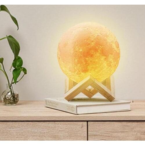 Moon 3d Table Lamps Moon Light With Stand Luna Moon led Night Light for Home Moderne Desk Lamp For Living Room