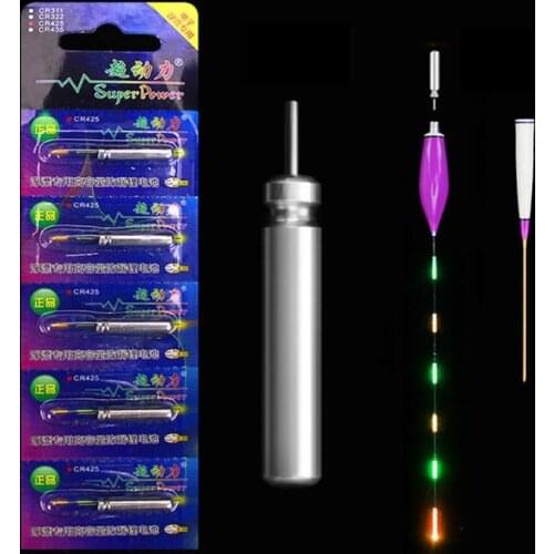 5pcs/set Fishing Minnow Floats Battery Match USB Suits for Charger Devices Fishing Pesca Tackle Accessory Tools