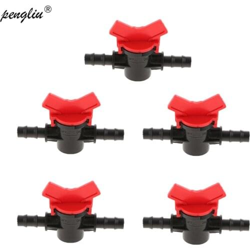 5Pcs Irrigation Water Hose Convenient Switch 8/11mm Water Hose Switch Coupling Valve Barbed Slotted Plastic Irrigation IT182