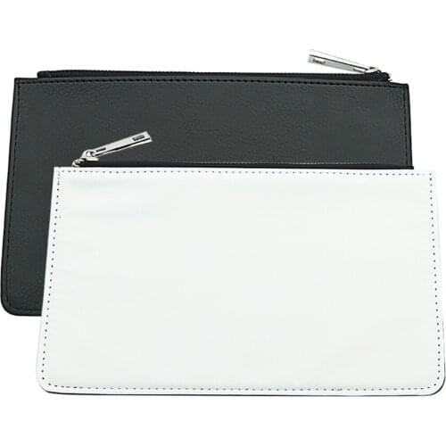 5pcs Blank Sublimation Heat Transfer Leather Makeup Bag Pen Bag Wallet Change Purse for Hot transfer Printing Blank consumables