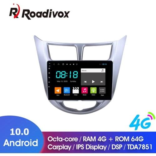 9" Android 10.0 Octa Core Car Gps Dvd Player for Hyundai Solaris Accent Verna Car Radio Multimedia Player Head Unit Navigation