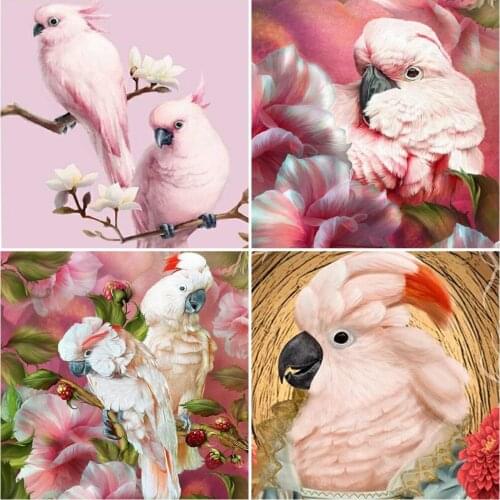 AZQSD Full Square Diamond Embroidery Parrot Bird Mosaic Rhinestones Diamond Painting Animal Cross Stitch Handicraft Home Decor