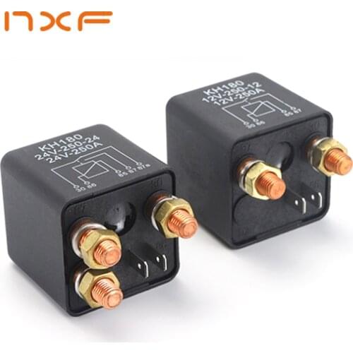 Car Relay 12V 24V 250A Continuous Type High Power Motorcycle Battery Control Switch Terminal Automotive Starter Relay Socket