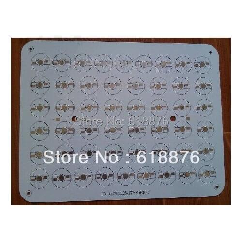 Free shipping 50W 225*175MM Aluminium PCB Circuit Board for 50pcs x 1W,3W High Power LED led pcd black 50w led pcb