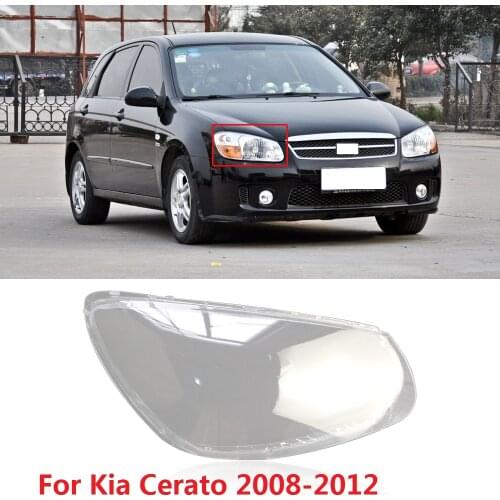 CAPQX 1PCS For Kia Cerato 2008-2012 Front Headlamp Transparent Lampcover Headlight Lampshade Waterproof light Shade Shell Cover