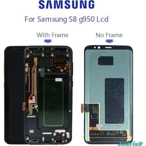 For Samsung Galaxy S8 G950 G950F S8 Plus G955 G955F Burn-in Shadow LCD Display Touch Screen Digitizer Original Super Amoled